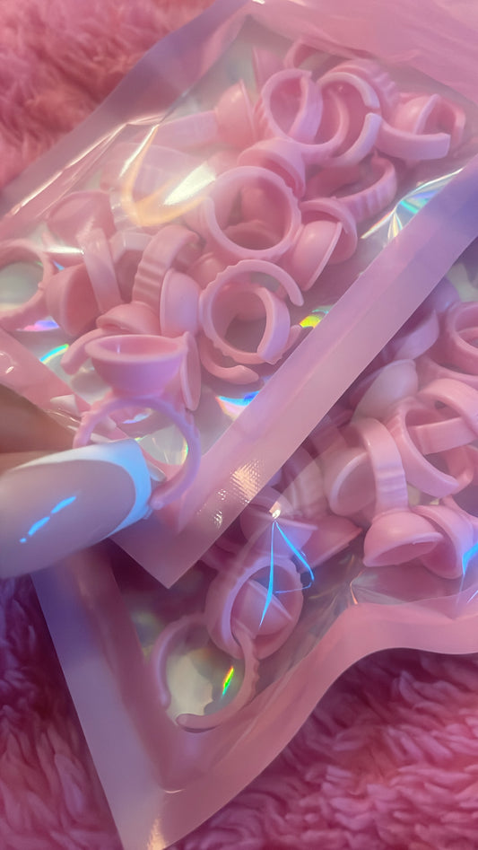 Lash adhesive rings